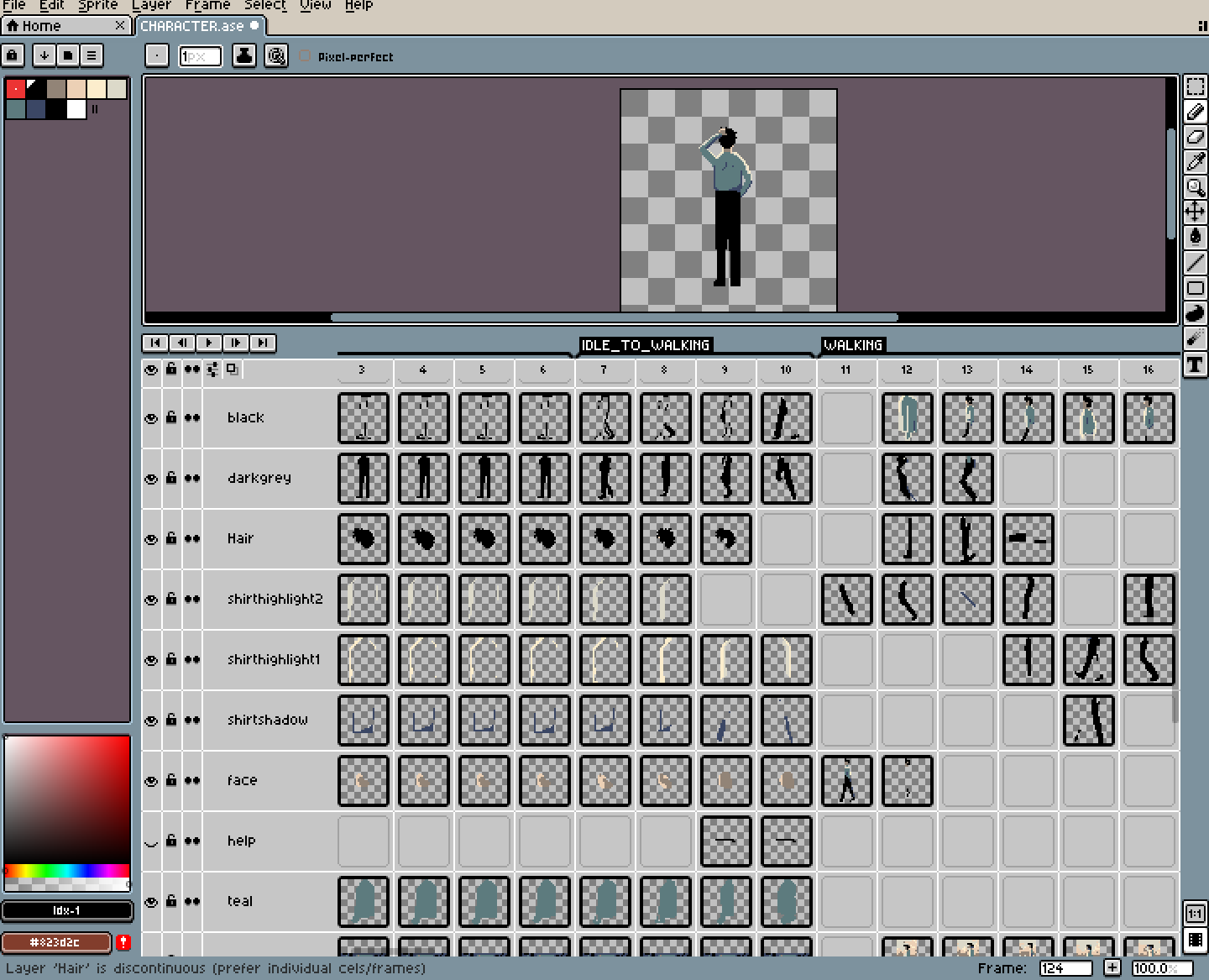 Screenshot of Aseprite
